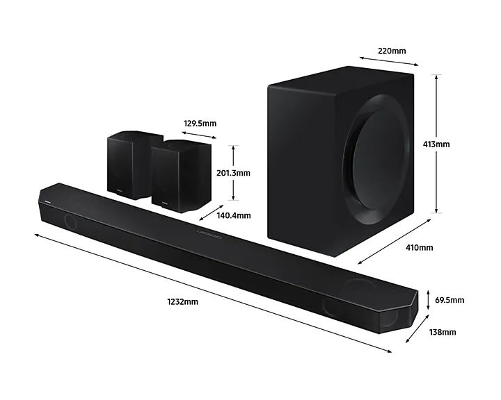 Samsung Q930C Soundbar Speaker (2023) - 17 Speaker Home Sound System With Adaptive Sound, Wireless Dolby Atmos And Wireless Subwoofer, Alexa Built In, Smart Surround Sound, Bluetooth, WiFi & Airplay - Image 5